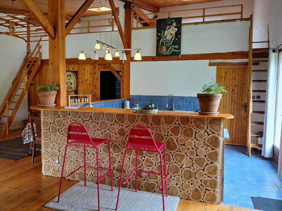 Bright Loft With Mountain And Nature View Sougraigne Экстерьер фото
